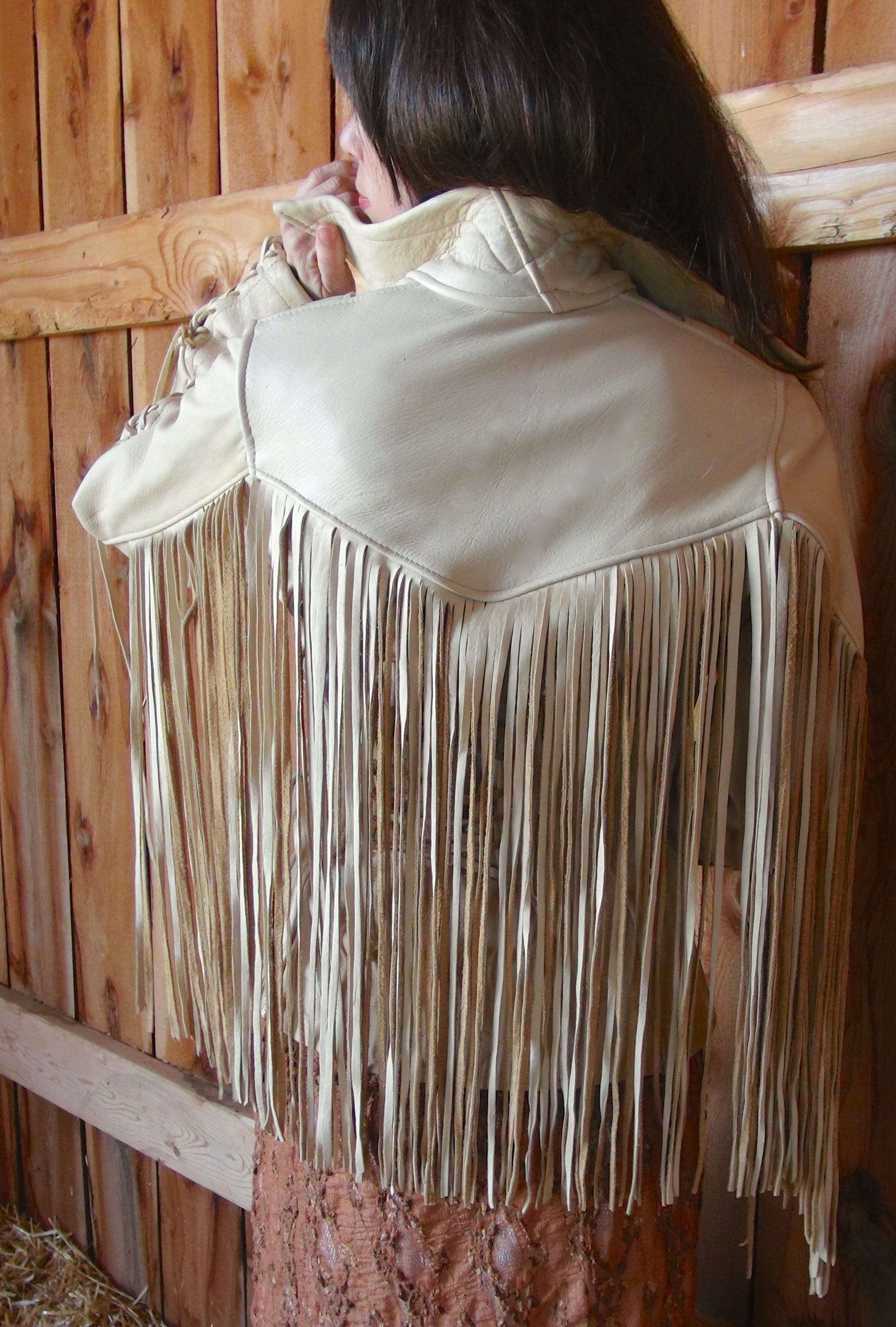 BoneTan Elkskin Extreme Fringe Jacket - 5