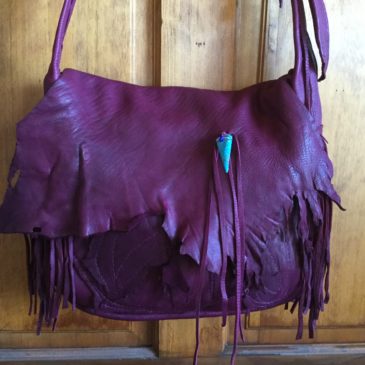 PURSE – Merlot Deerskin  with Fringes